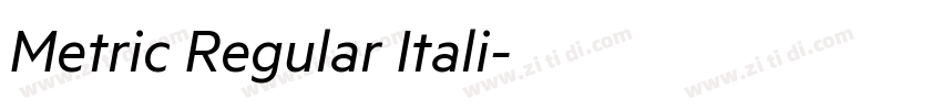 Metric Regular Itali字体转换